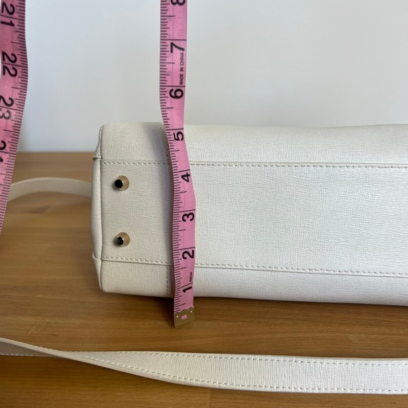 Furla Piper Leather Top Handle Bag Cream Ivory White - Picture 4 of 14